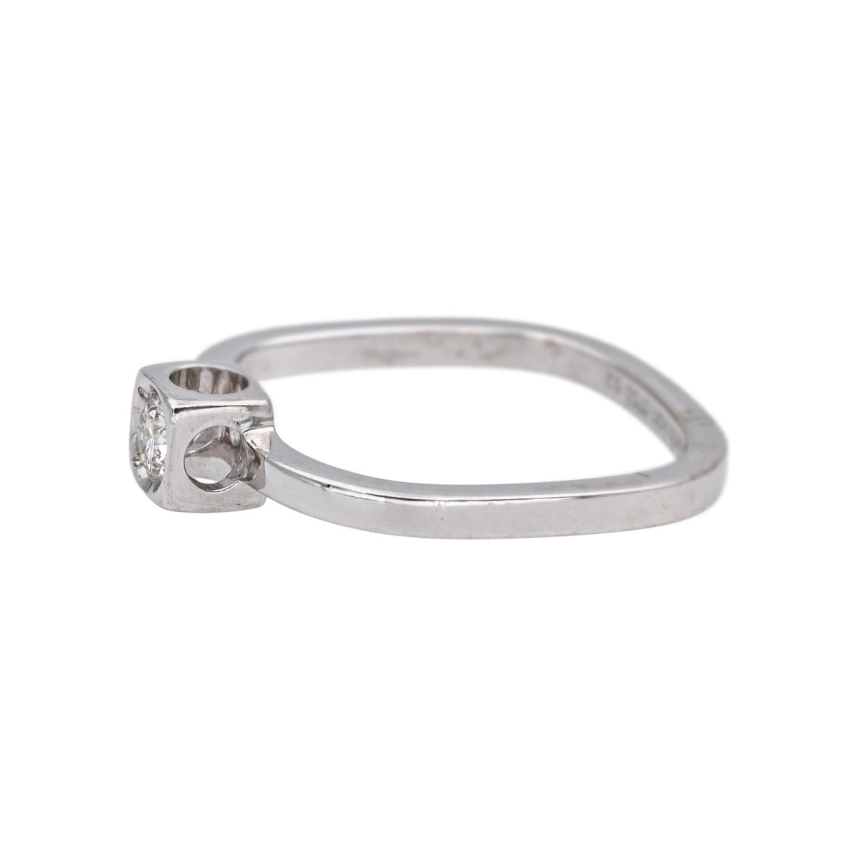 Dinh Van Bague Cube Or blanc Diamant - Castafiore