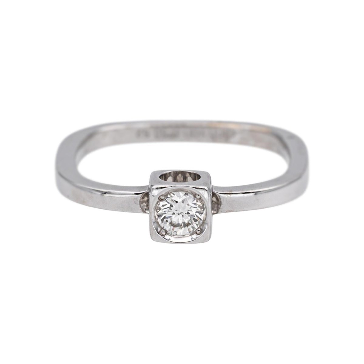 Dinh Van Bague Cube Or blanc Diamant - Castafiore