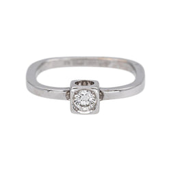 Dinh Van Bague Cube Or blanc Diamant - Castafiore