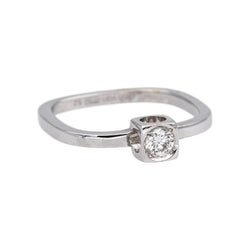 Dinh Van Bague Cube Or blanc Diamant - Castafiore