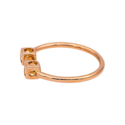Dinh Van Bague Cube Or rose Diamant - Castafiore