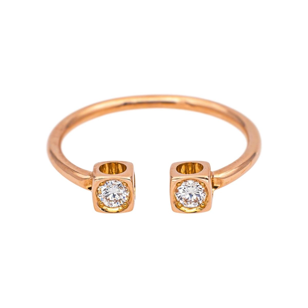 Dinh Van Bague Cube Or rose Diamant - Castafiore