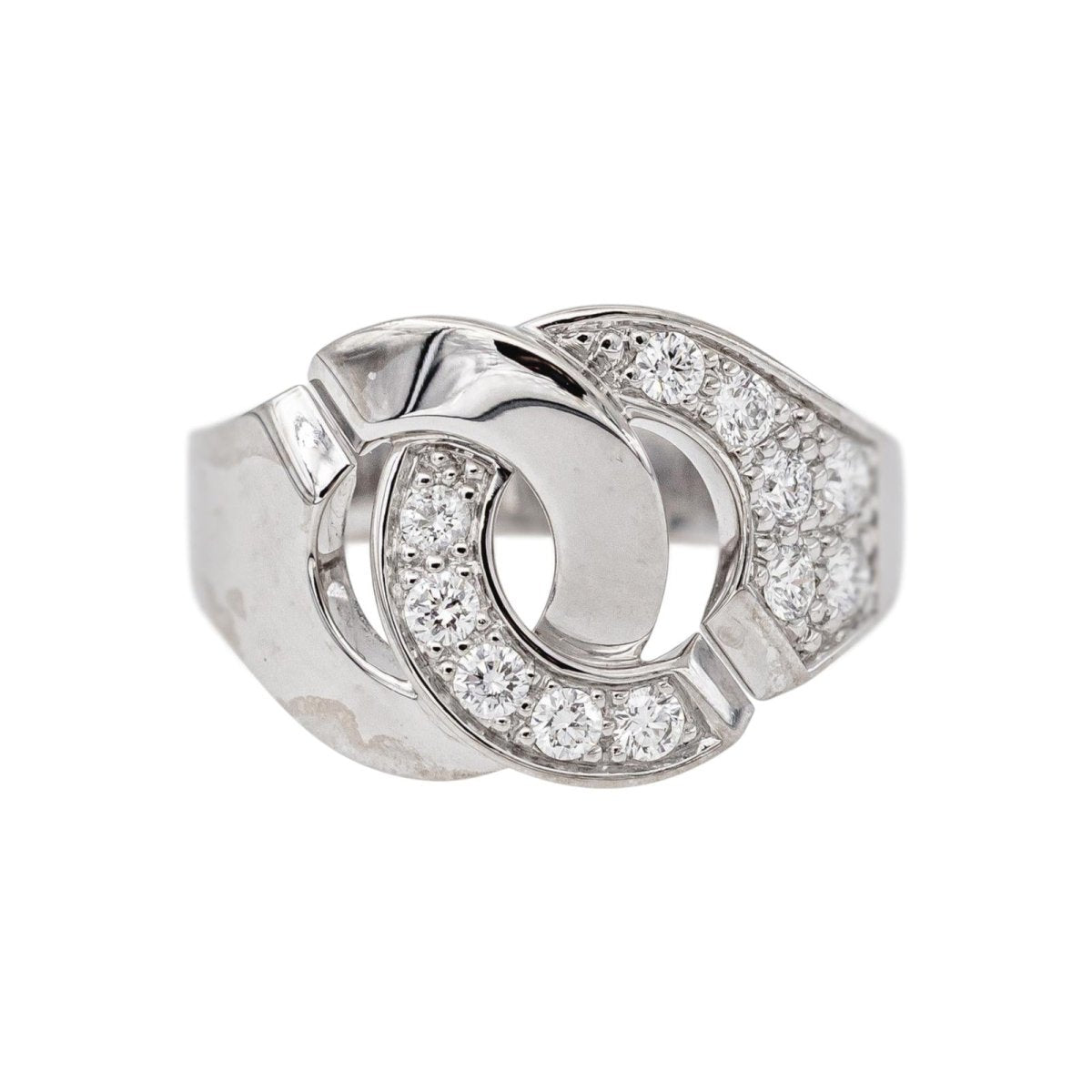Dinh Van Bague Menottes Or blanc Diamant - Castafiore