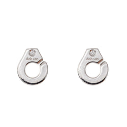 Dinh Van Boucles d'oreilles Menottes Or blanc Diamant - Castafiore