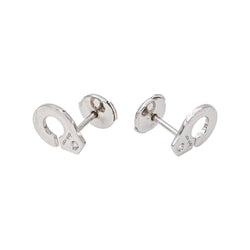 Dinh Van Boucles d'oreilles Menottes Or blanc Diamant - Castafiore