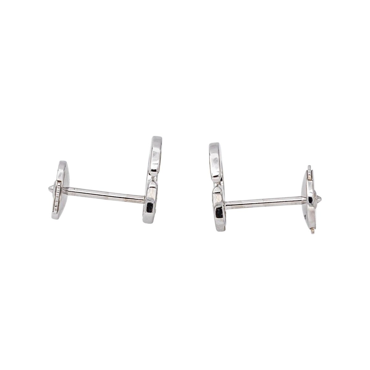 Dinh Van Boucles d'oreilles Menottes Or blanc Diamant - Castafiore
