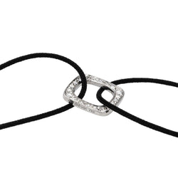 Dinh Van Bracelet Cordon Impression Or blanc Diamant - Castafiore