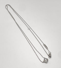 Dinh Van - Collier le cube or blanc taille moyen - Castafiore