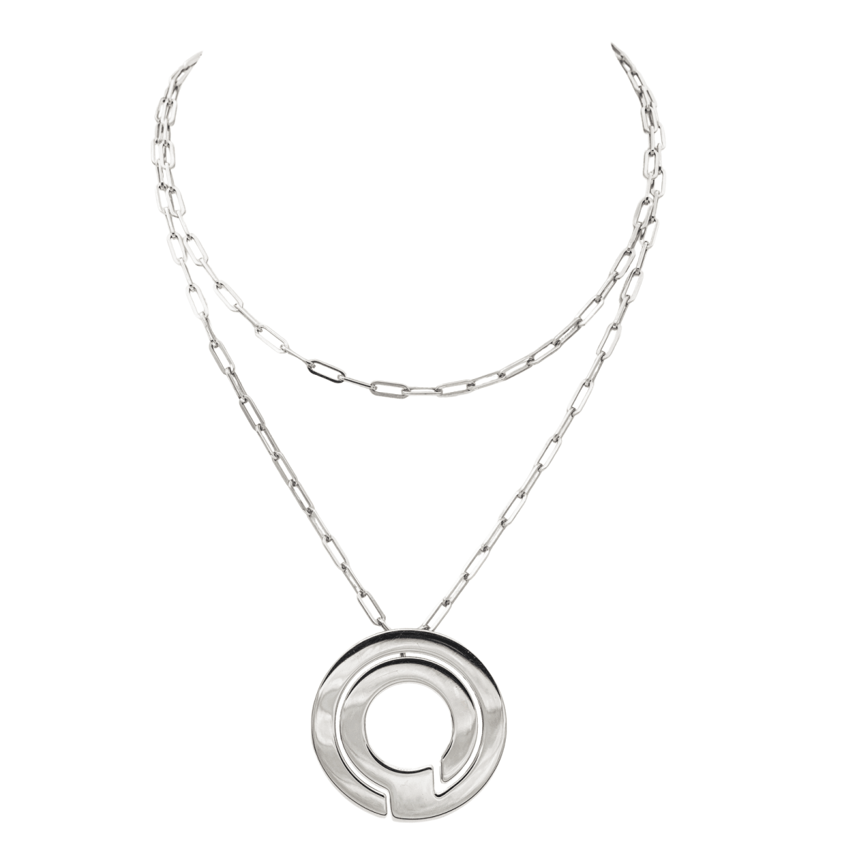 Dinh Van Collier Seventies Argent - Castafiore