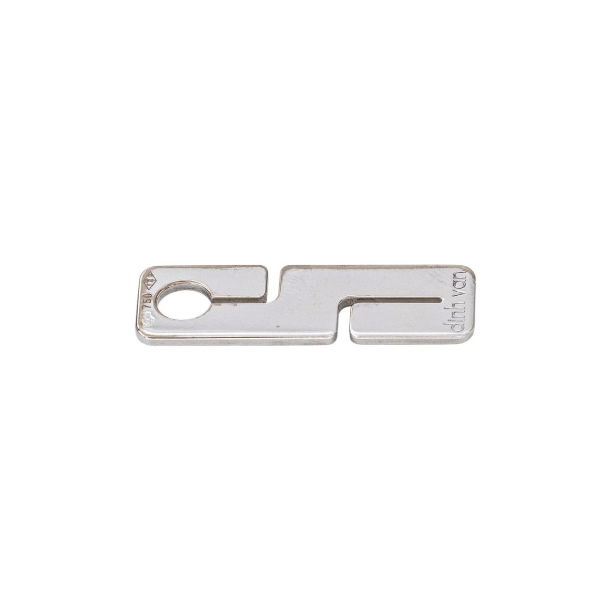 Dinh Van Pendentif Seventies Or blanc - Castafiore