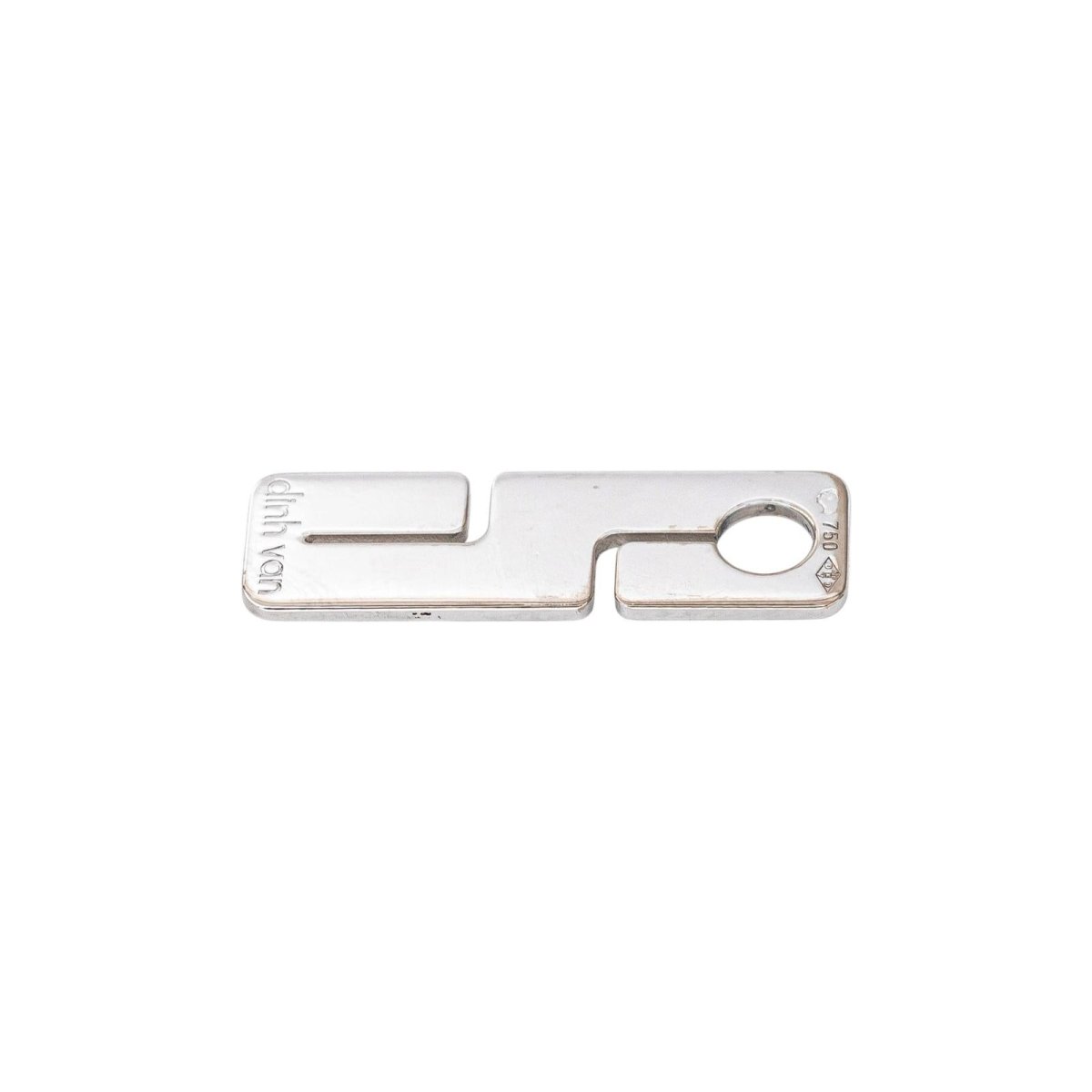 Dinh Van Pendentif Seventies Or blanc - Castafiore