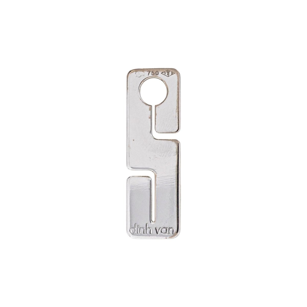 Dinh Van Pendentif Seventies Or blanc - Castafiore