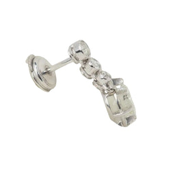 Dormeuses anciennes en or blanc et diamants - Castafiore