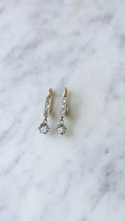 Dormeuses diamant pendantes - Castafiore