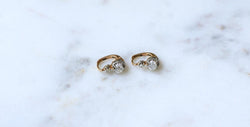 Dormeuses Diamants 0.60 Ct Or Rose et Platine - Castafiore