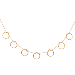 Ginette NY Collier Tiny Seven Circles Or rose