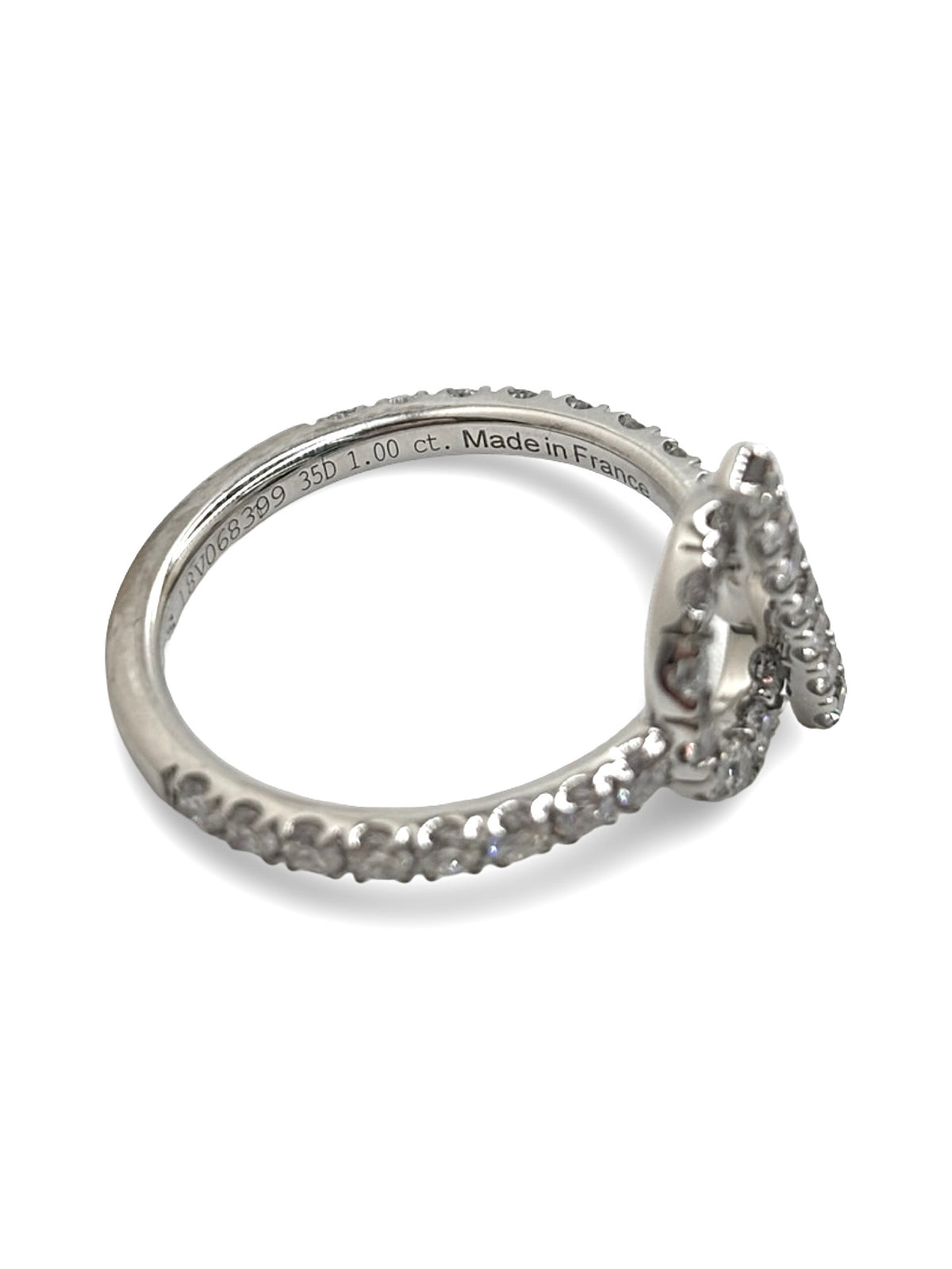 Bague Pavée HERMÈS "Finesse" en or blanc et diamants