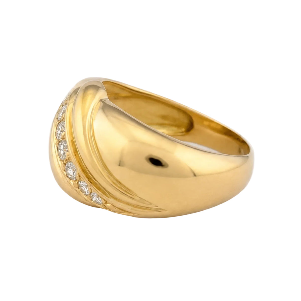 Bague Jonc en or jaune  et diamant