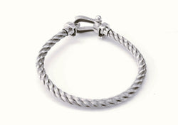Bracelet FRED Force 10 en or blanc et acier