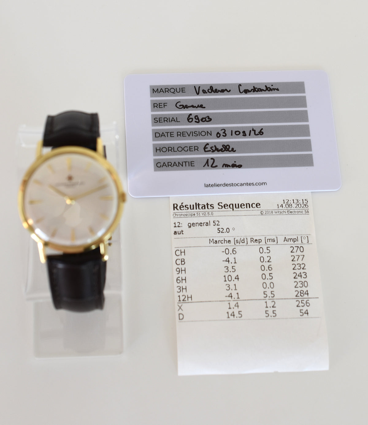 Montre VACHERON&CONSTANTIN Modèle Patrimony Réf. 6903 en or jaune 18 carats, Cal. K1002/2, Années 1960.