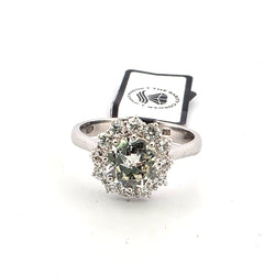 Bague Entourage en or blanc et diamants
