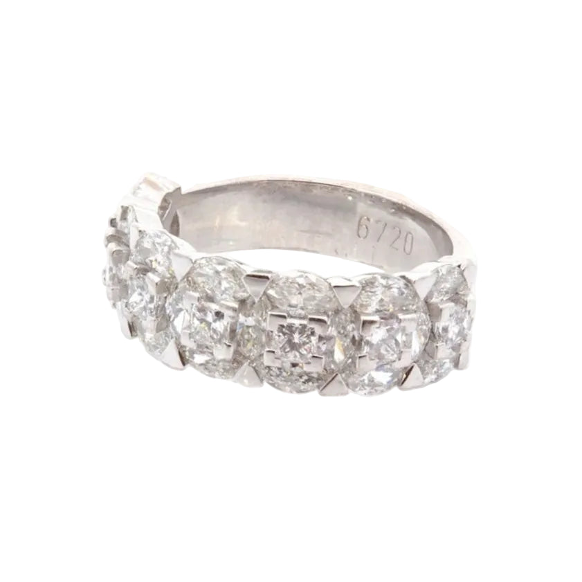 Bague Alliance en or blanc et diamants