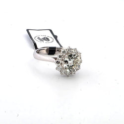 Bague Entourage en or blanc et diamants