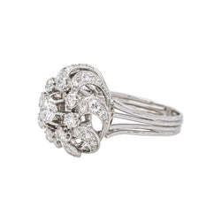 Bague Dôme Platine Diamant