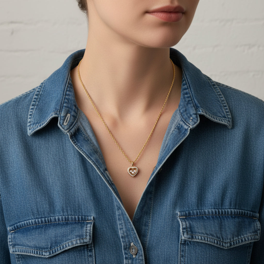 Collier CHOPARD Pendentif Coeur - Happy Diamond