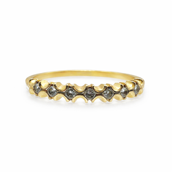 Bague Alliance en or jaune et diamants