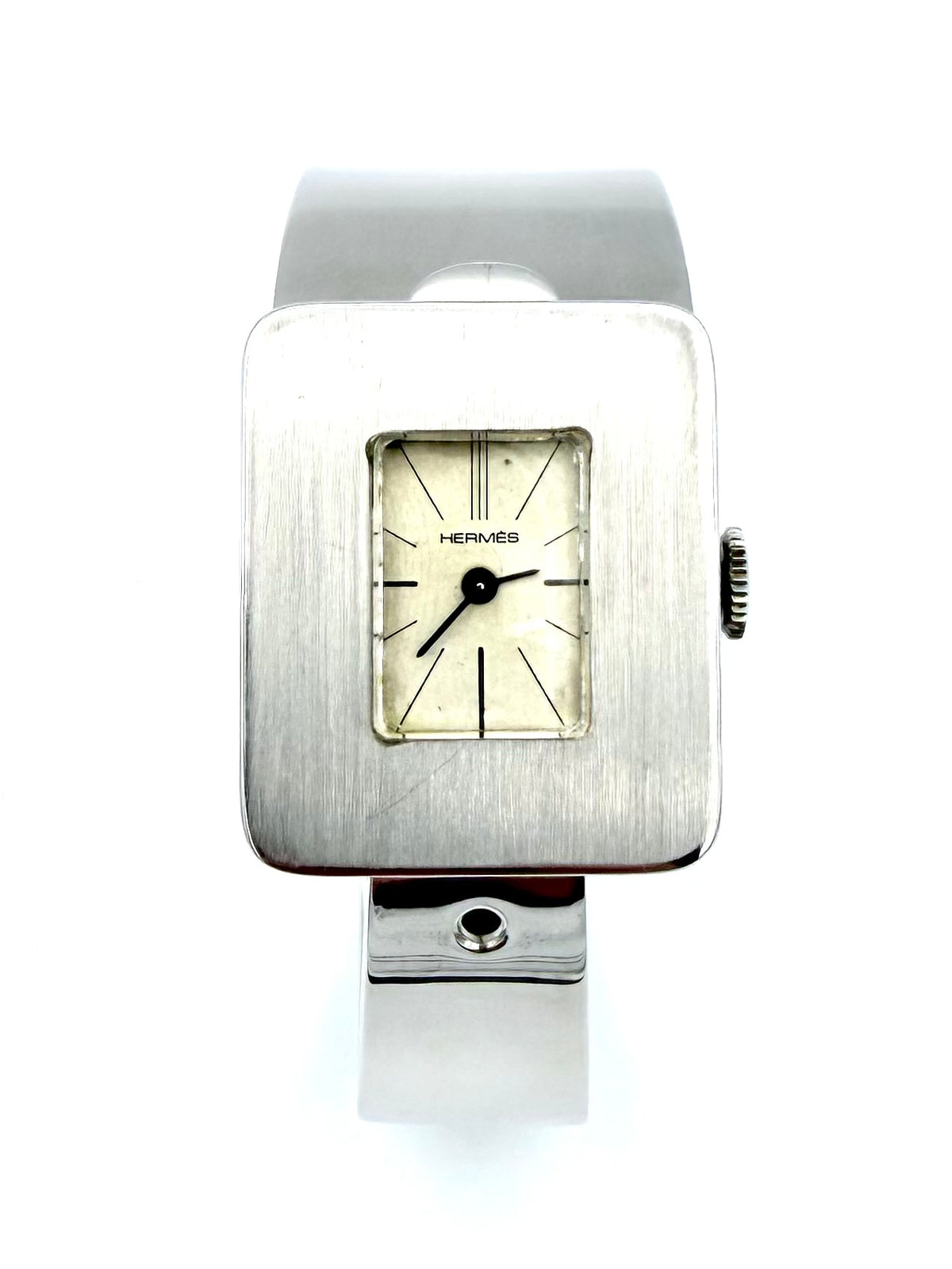 Montre HERMES  vintage en argent vers 1970