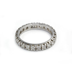 Bague Alliance en or blanc et diamants