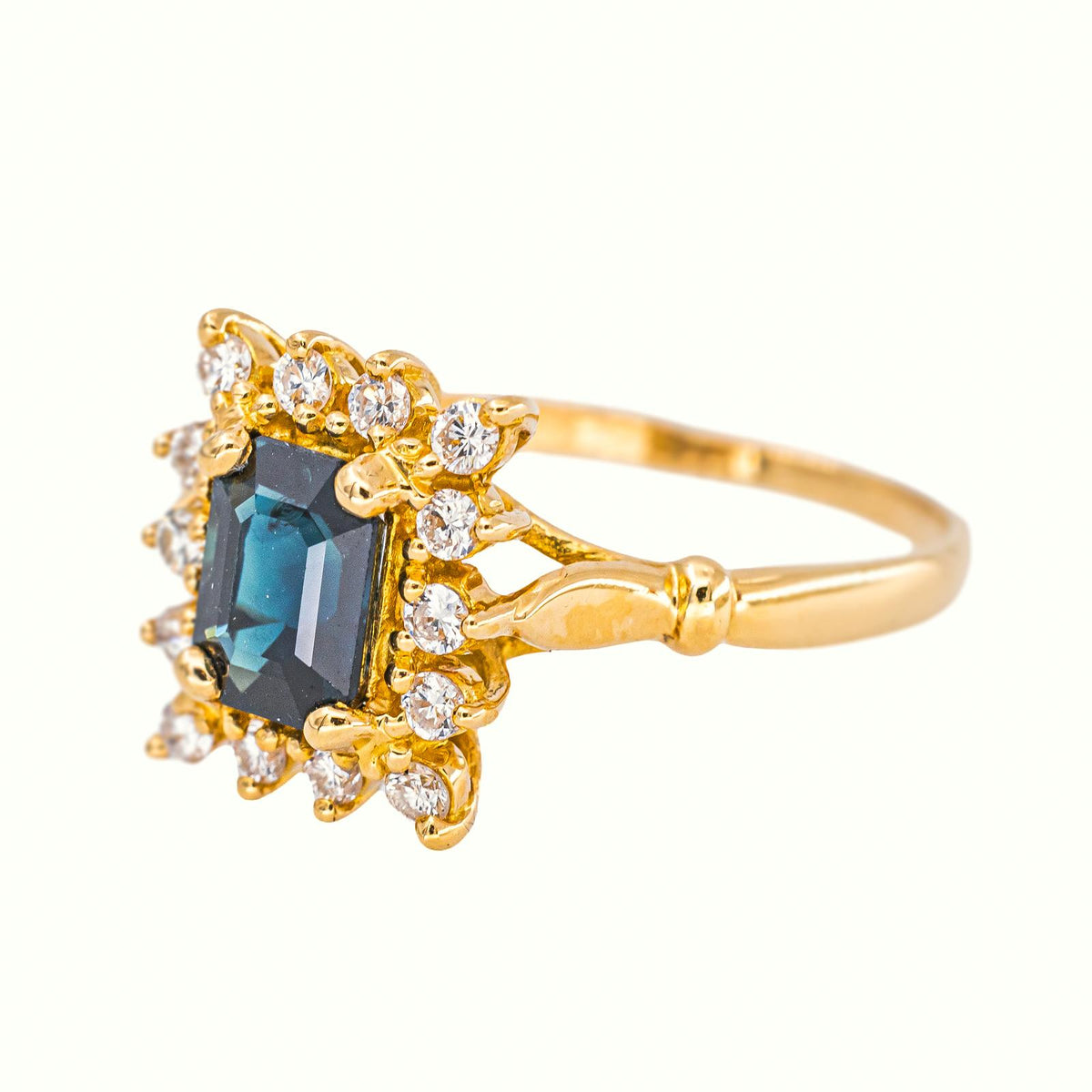 Bague Or jaune Saphir