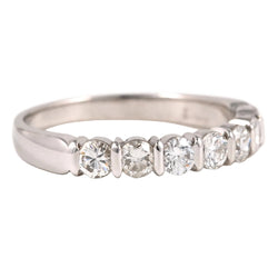 Bague Alliance en or blanc et diamants