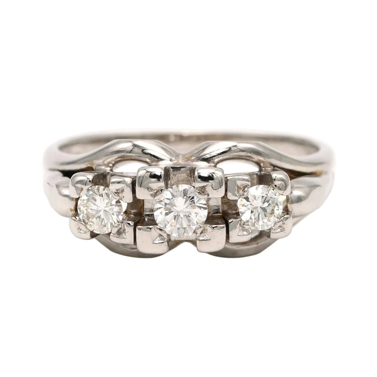 Bague Trilogie en or blanc et diamants