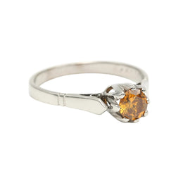 Bague Solitaire en or blanc et diamant
