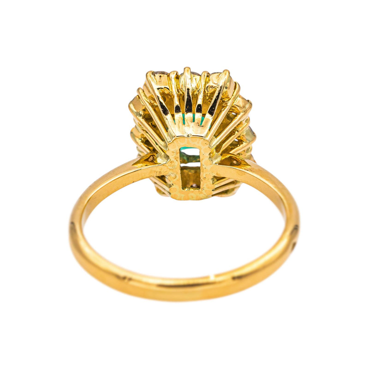 Bague  Pompadour Or jaune Emeraude