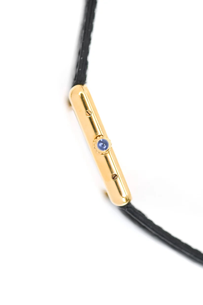 Montre CARTIER "Tank Must Trinity" en vermeil et cuir