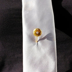 Épingle à cravate en or jaune et diamant - Castafiore