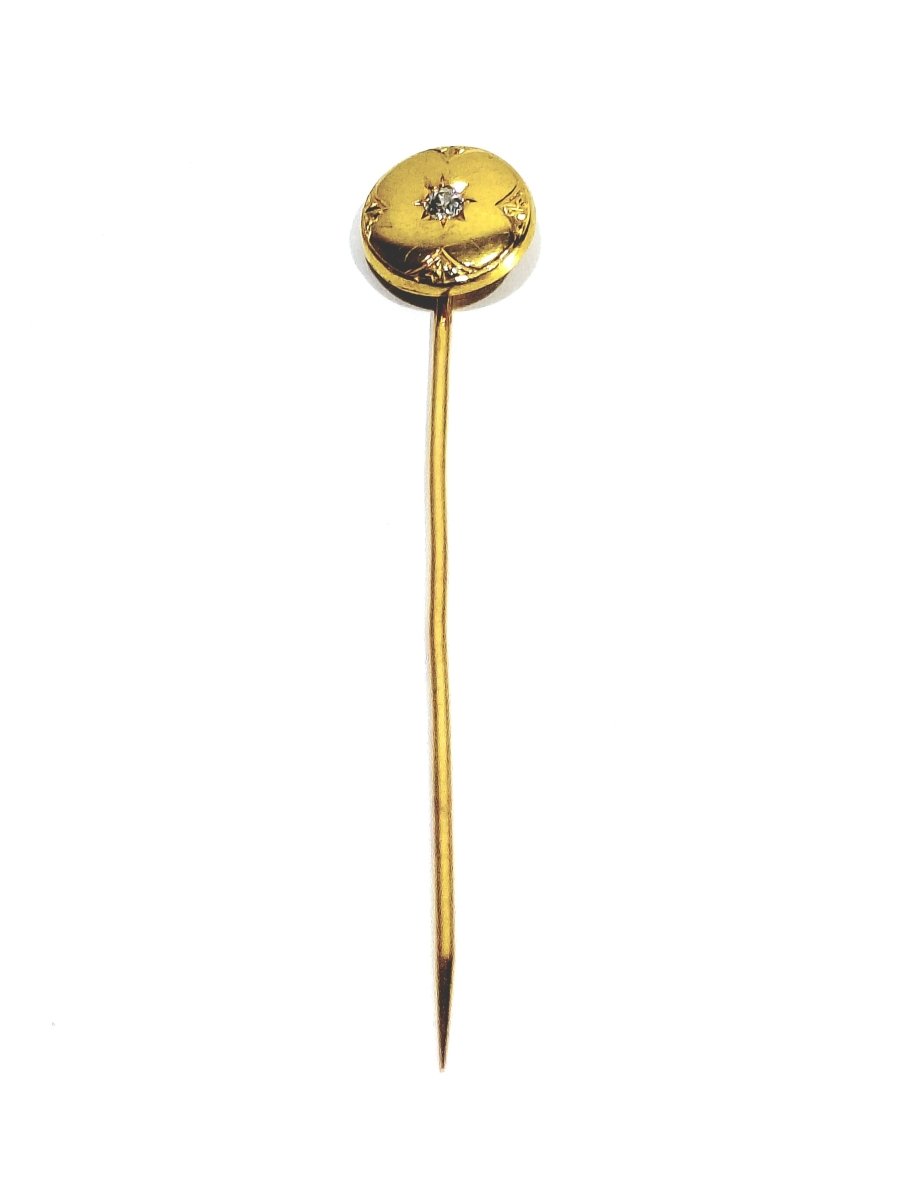 Épingle à Cravate Or Et Diamant - Castafiore