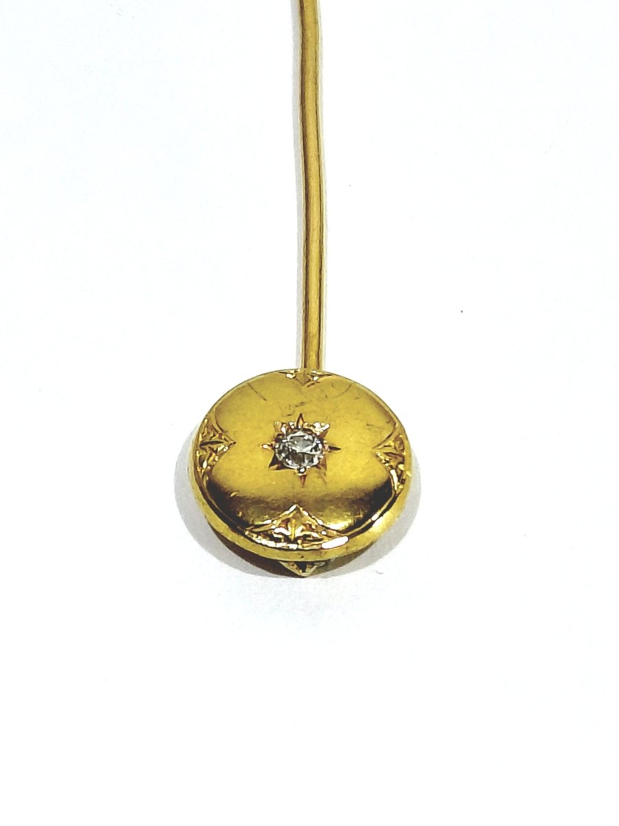 Épingle à Cravate Or Et Diamant - Castafiore