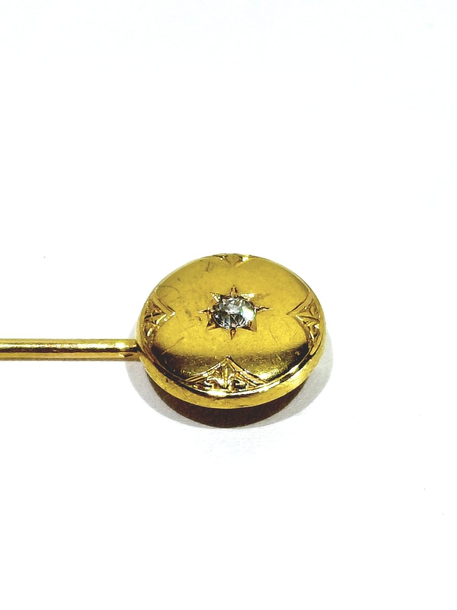 Épingle à Cravate Or Et Diamant - Castafiore