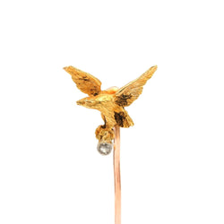 Epingle en or jaune et diamant - Castafiore
