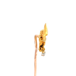 Epingle en or jaune et diamant - Castafiore
