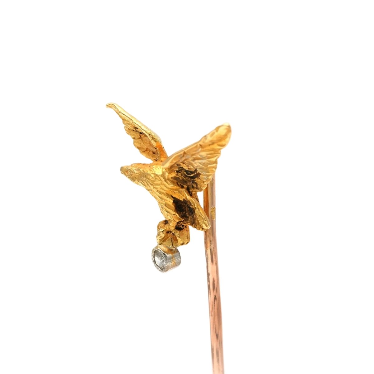 Epingle en or jaune et diamant - Castafiore