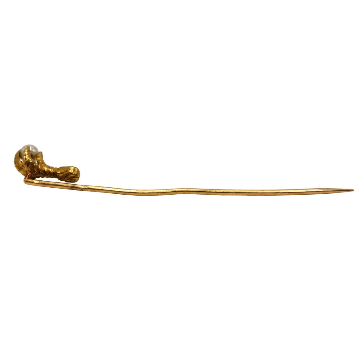 Épingle en or jaune et perle - Castafiore