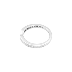 Bague alliance Chaumet, "Triomphe de Chaumet", platine et diamants.