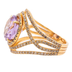 Etername Bague Eternelle Or jaune Améthyste - Castafiore