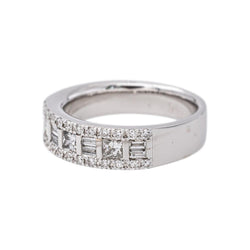 Bague Bandeau Or blanc Diamant