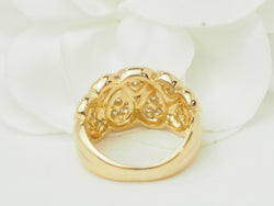 Bague Bandeau en or jaune et diamants